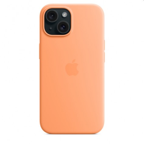 Калъф Apple iPhone 15 Silicone Case with MagSafe - Orange Sorbet - MT0W3ZM/A