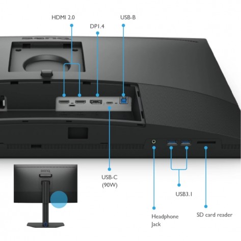 Монитор BenQ SW272Q 27" IPS - 9H.LLPLB.QBE