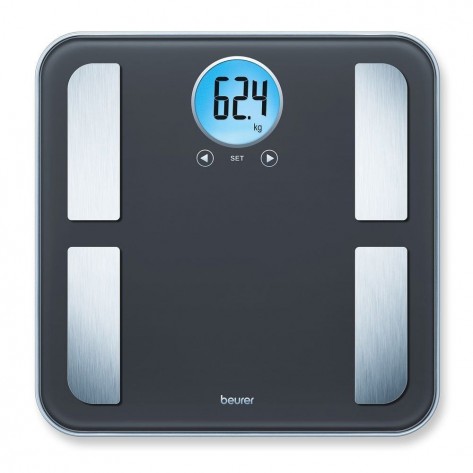 Електронен кантар Beurer BF 195 diagnostic bathroom scale; round LCD display; Weight, body fat, body water, muscle percentage, bone mass, AMR calorie display; 180 kg - 74816_BEU