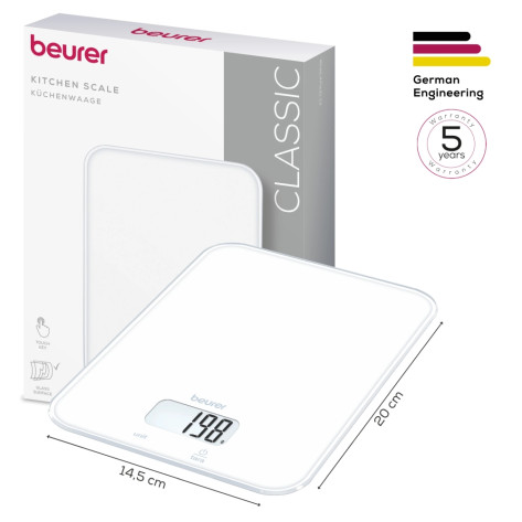 Везна Beurer KS 19 Pure White kitchen scale - 10681_BEU