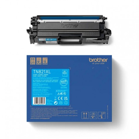 Тонер касета Brother TN-821XLC Cyan Toner Cartridge High Yield - TN821XLC