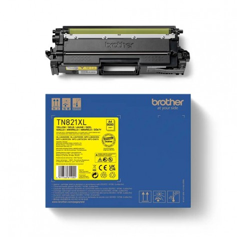 Тонер касета Brother TN-821XLY Yellow Toner Cartridge High Yield - TN821XLY