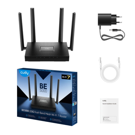 Рутер Cudy WR5000 BE5000 2.5G Dual Band Wi-Fi 7 Router - WR5000