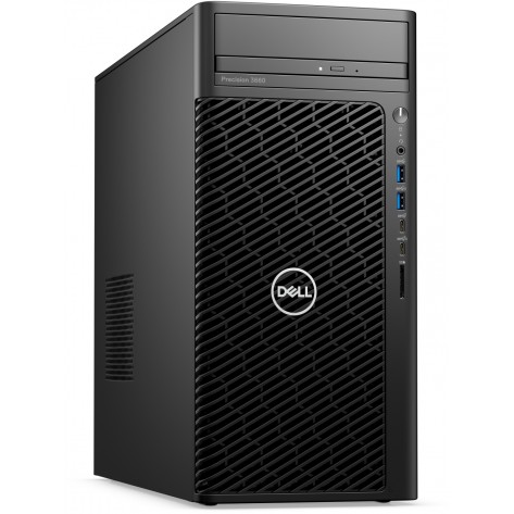 Работна станция Dell Precision 3660 Tower, Intel Core i7-13700 (30M Cache, up to 5.2 GHz), 16GB (2X8GB) 4400MHz UDIMM DDR5, 512GB SSD PCIe M.2, Integrated, DVD RW, Keyboard&Mouse, 500 W, Windows 11 Pro, 3Yr ProSpt - N103P3660MTEMEA_VP