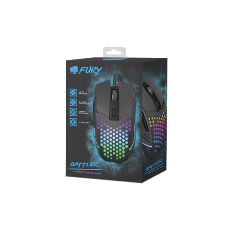 Мишка Fury Gaming Mouse Battler 6400 DPI Optical With Software Black - NFU-1654