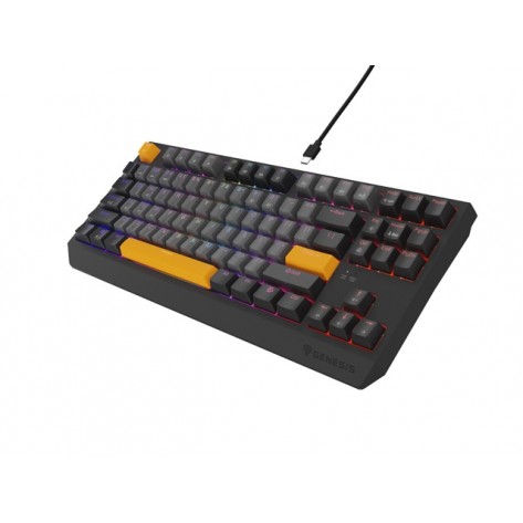 Клавиатура Genesis Gaming Keyboard Thor 230 TKL Anchor Gray Negative US RGB Mechanical Outemu Red - NKG-2082