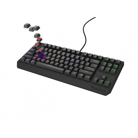 Клавиатура Genesis Gaming Keyboard Thor 230 TKL US RGB Mechanical Outemu Red Black Hot Swap - NKG-2077