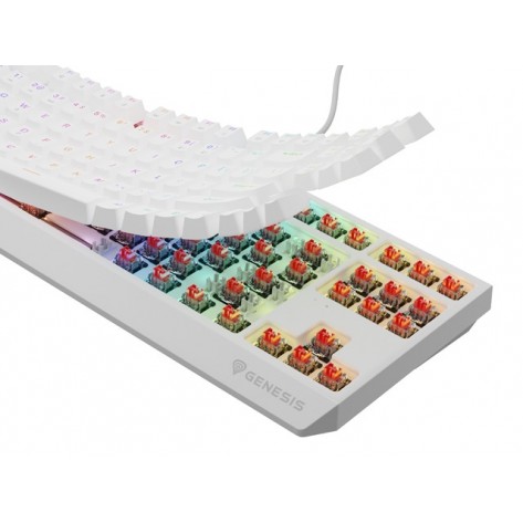 Клавиатура Genesis Gaming Keyboard Thor 230 TKL US RGB Mechanical Outemu Red White Hot Swap - NKG-2078