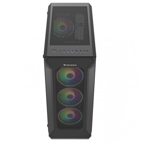 Кутия за компютър Genesis Gaming PC Case IRID 505 ARGB V2 Midi Tower Window Black - NPC-1518