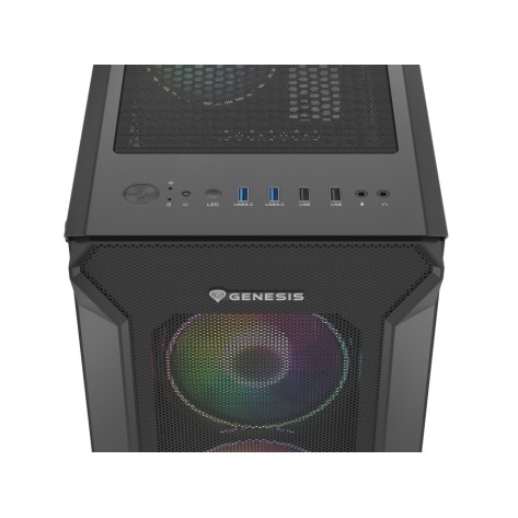 Кутия за компютър Genesis Gaming PC Case IRID 505 ARGB V2 Midi Tower Window Black - NPC-1518