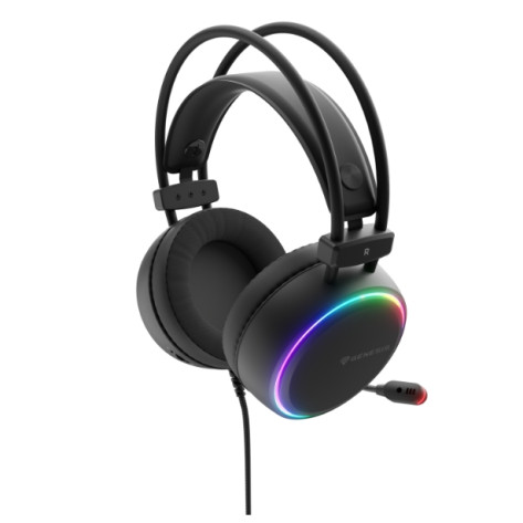 Слушалки Genesis Headset Neon 614 With Microphone RGB Illumination Black USB - NSG-2414