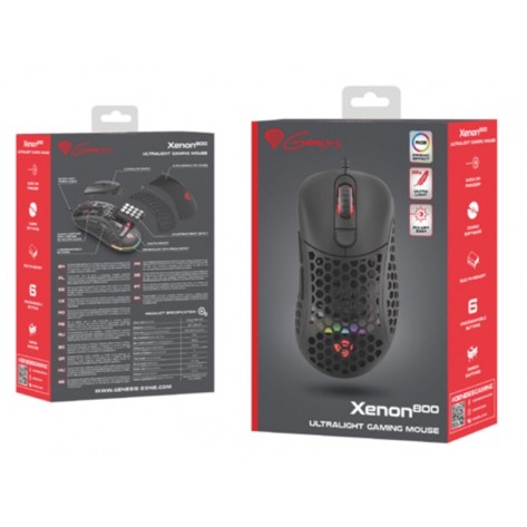 Мишка Genesis Ultralight Gaming Mouse Xenon 800 16000 dpi RGB Black - NMG-1629