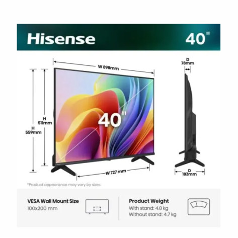 Телевизор Hisense 40" A4S - 40A4S