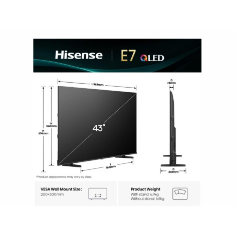 Телевизор Hisense 43" E7Q