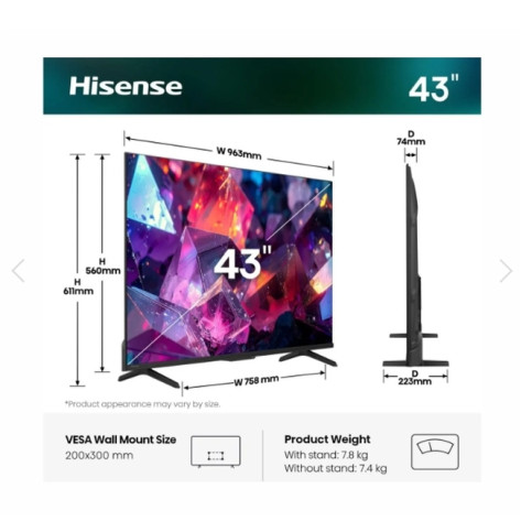 Телевизор Hisense 43" E7S Pro - 43E7S_PRO