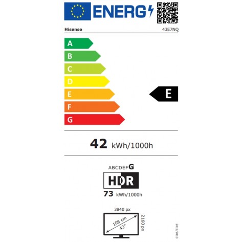 Телевизор Hisense 43" E7NQ