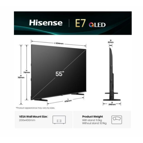 Телевизор Hisense 55" E7Q