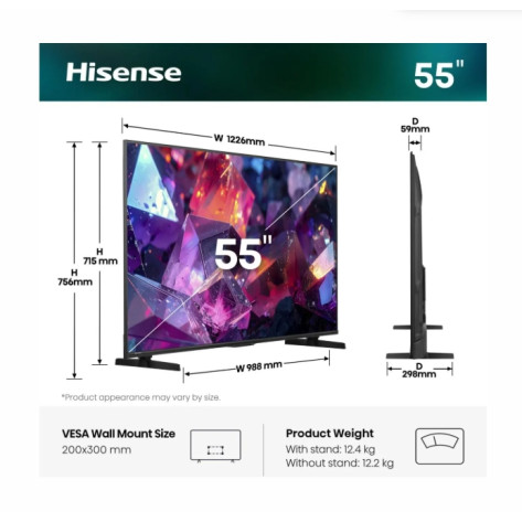 Телевизор Hisense 55" E7S Pro - 55E7S_PRO