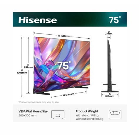 Телевизор Hisense 75" E7S - 75E7S