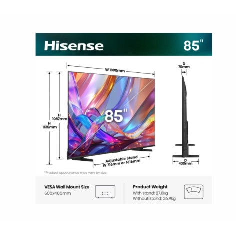 Телевизор Hisense 85" E7S - 85E7S