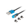 Кабел Lanberg 3in1 USB-A  - CA-3IN1-21CU-0010-BL