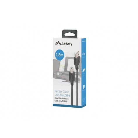Кабел Lanberg Cable USB-A - CA-USBA-15CU-0018-BK