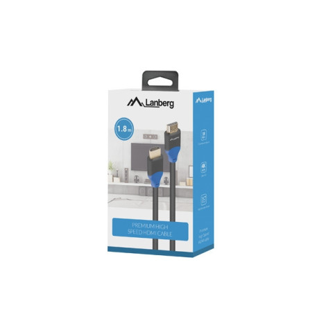 Кабел Lanberg HDMI M - CA-HDMI-15CU-0018-BK
