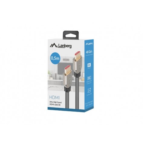 Кабел Lanberg HDMI M - CA-HDMI-30CU-0005-BK