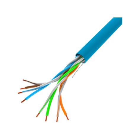 Кабел Lanberg LAN Cable CAT.5E UTP 305M Solid Cu Blue Fluke - LCU5-12CU-0305-B
