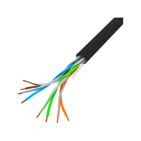Кабел Lanberg LAN cable CAT.5e utp 305m solid cu black fluke - LCU5-12CU-0305-BK