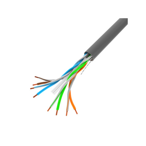 Кабел Lanberg LAN cable CAT.6 utp 305m solid cu grey cpr + fluke passed - LCU6-11CU-0305-S