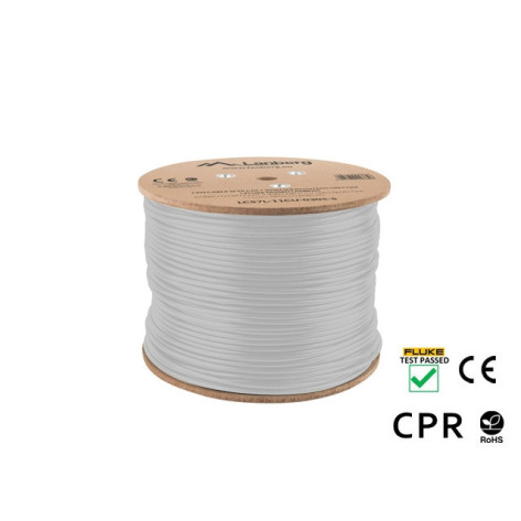 Кабел Lanberg LAN cable CAT.7 sftp 305m solid cu lszh grey cpr + fluke passed - LCS7L-11CU-0305-S