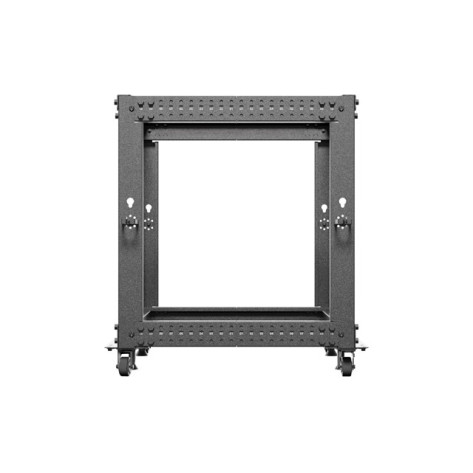 Комуникационен шкаф Lanberg open rack 19" 12U 600x600-1100 adjustable black - OR01-6112-B