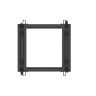 Комуникационен шкаф Lanberg open rack 19" 12U 600x600-1100 adjustable black - OR01-6112-B