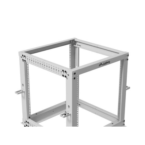 Комуникационен шкаф Lanberg open rack 19" 12U 600x600-1100 adjustable - OR01-6112-S