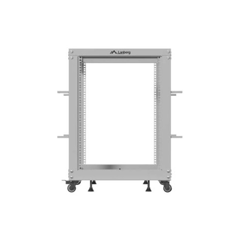Комуникационен шкаф Lanberg open rack 19" 15U 600x600-1100 adjustable - OR01-6115-S