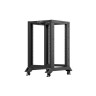 Комуникационен шкаф Lanberg open rack 19" 18U 600x800 black - OR01-6818-B
