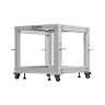 Комуникационен шкаф Lanberg open rack 19" 9U 600x600-1100 adjustable - OR01-6109-S