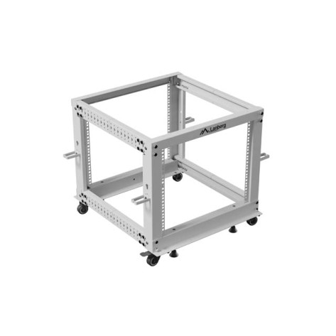 Комуникационен шкаф Lanberg open rack 19" 9U 600x600-1100 adjustable - OR01-6109-S