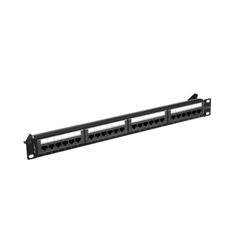 Пач панел Lanberg patch panel 24 port 1U 19" CAT.6a utp black - PPUA-1024-B