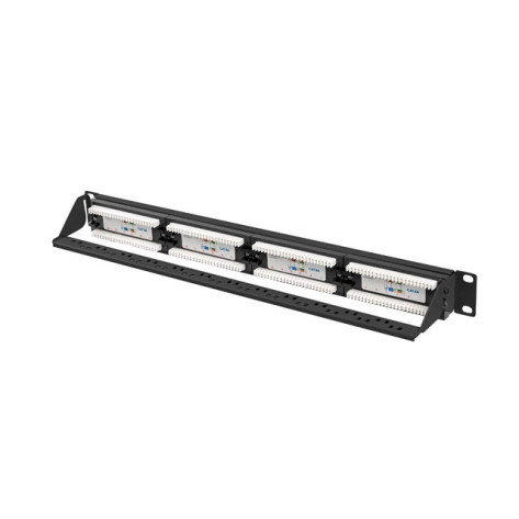 Пач панел Lanberg patch panel 24 port 1U 19" CAT.6a utp black - PPUA-1024-B