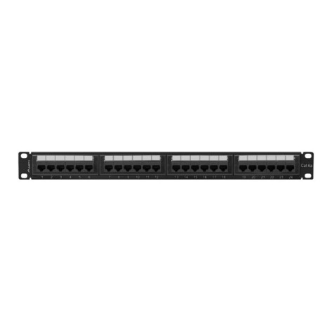 Пач панел Lanberg patch panel 24 port 1U 19" CAT.6a utp black - PPUA-1024-B