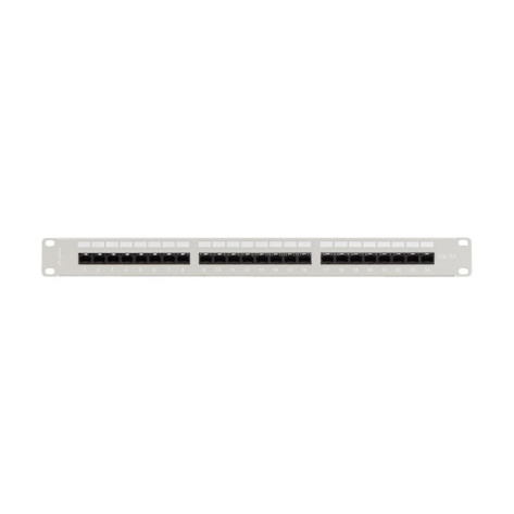 Пач панел Lanberg patch panel 24 port 1U 19" CAT.6a utp with cable organizer grey - PPUA-1124-S
