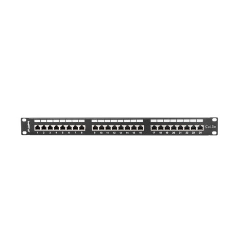 Пач панел Lanberg patch panel 24 port 1U CAT.5E shielded - PPS5-1024-B
