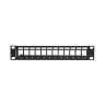 Пач панел Lanberg patch panel blank 12 port 1U 10" ftp for keystone modules black v2 - PPKS-9212-B