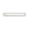Пач панел Lanberg patch panel blank 12 port 1U 10" ftp for keystone modules grey v2 - PPKS-9212-S