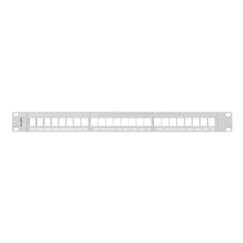 Пач панел Lanberg patch panel blank 24 port 1U for keystone modules gray - PPKS-1024-S