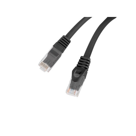 Кабел Lanberg patchcord CAT.6 utp lszh cu 5m black fluke passed - PCU6-10CU-0500-BK