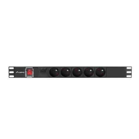 Разклонител Lanberg power distribution unit  - PDU-05E-0200-IEC-BK