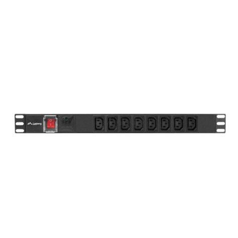 Разклонител Lanberg power distribution unit  - PDU-08I-0200-C20-BK